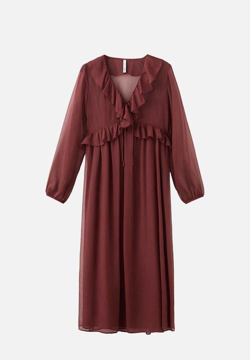 MANGO - Dress romance - brown