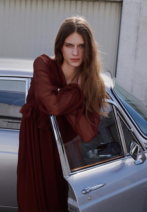 MANGO - Dress romance - brown