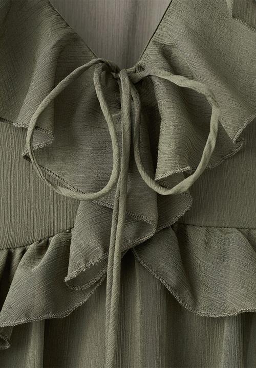 MANGO - Dress romance - beige/khaki
