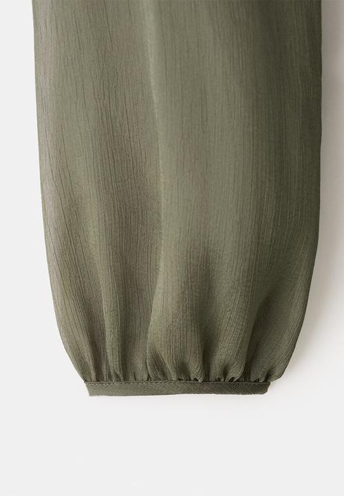 MANGO - Dress romance - beige/khaki