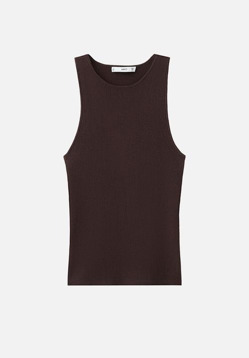 MANGO - Top dalton - dark brown
