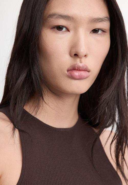 MANGO - Top dalton - dark brown