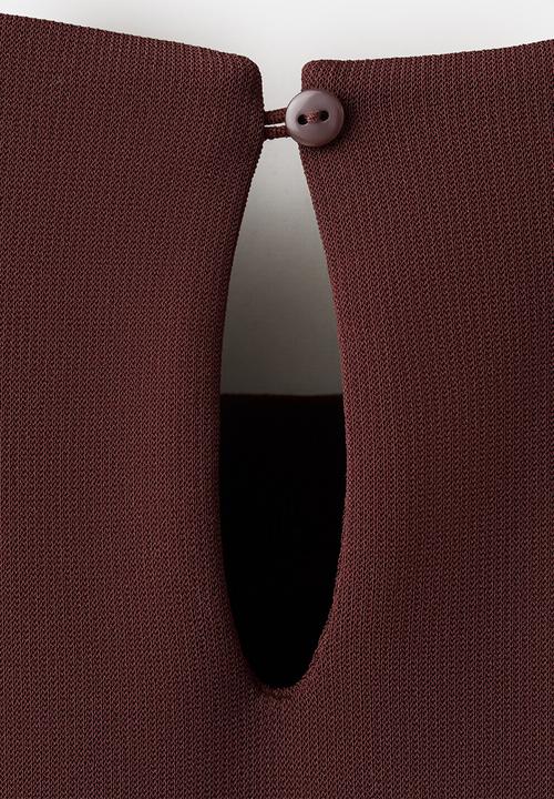 MANGO - Dress cannoli - dark red