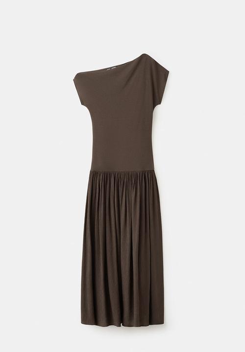 MANGO - Dress gelato - brown