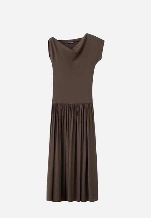 MANGO - Dress gelato - brown