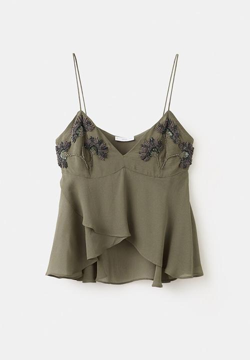 MANGO - Top viny - green