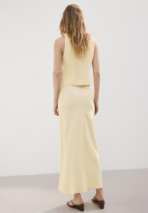 MANGO - Skirt laguna - light/pastel yellow