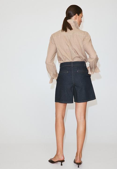 MANGO - Bermudas amelie - open blue