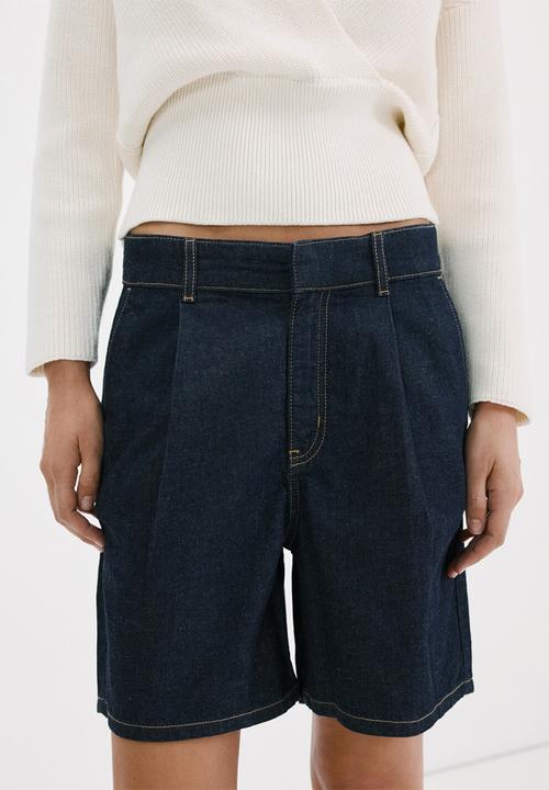 MANGO - Bermudas amelie - open blue