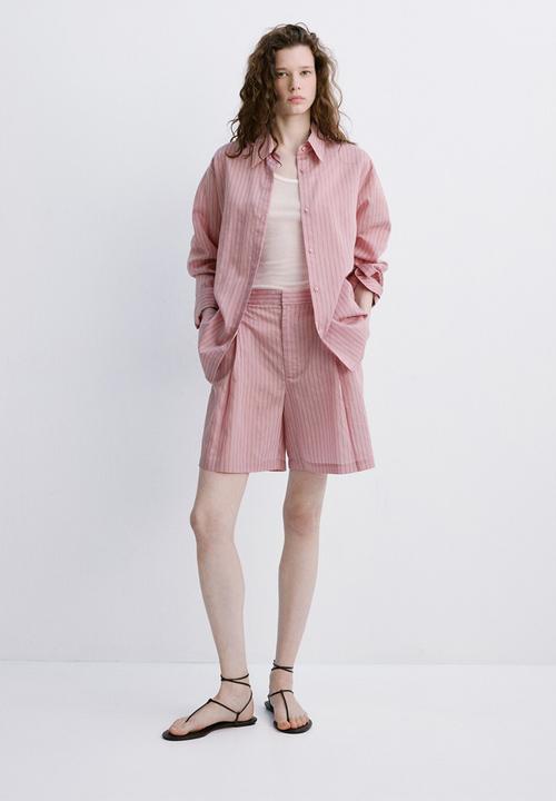 MANGO - Bermudas lombi - light/pastel pink