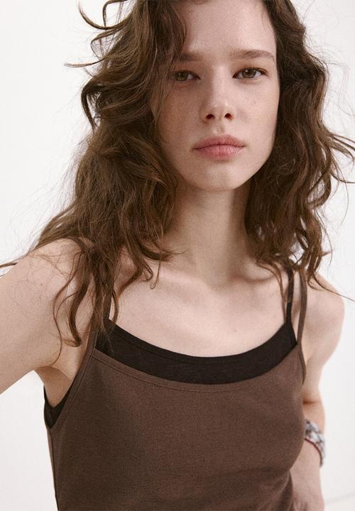 MANGO - Dress noe - brown