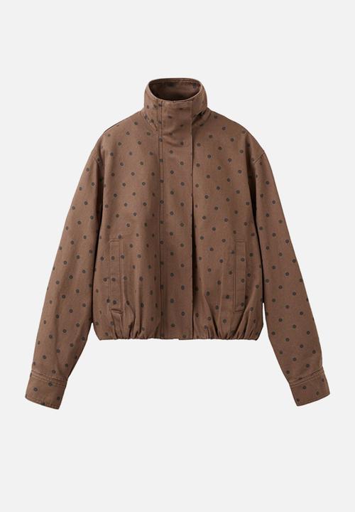 MANGO - Jacket dots- dark brown