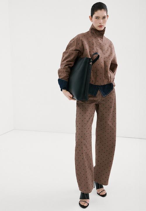 MANGO - Jacket dots- dark brown