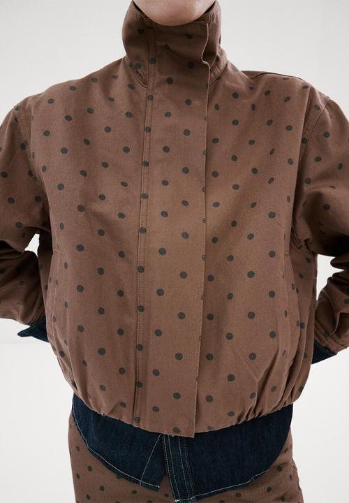 MANGO - Jacket dots- dark brown