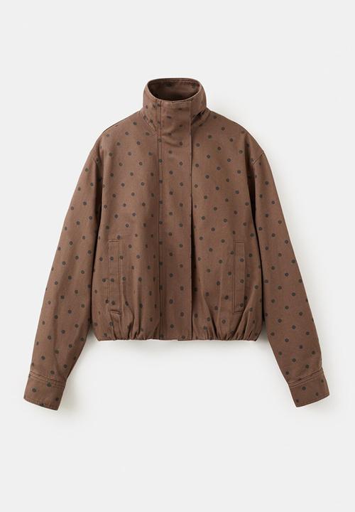 MANGO - Jacket dots- dark brown