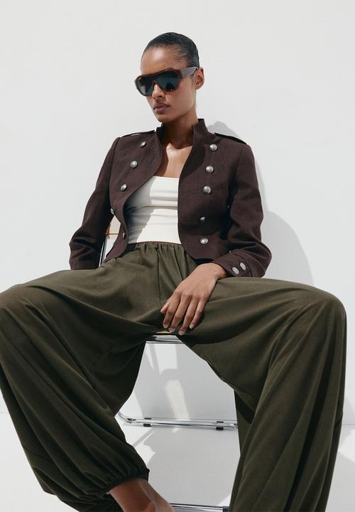 MANGO - Trousers corini - beige/khaki