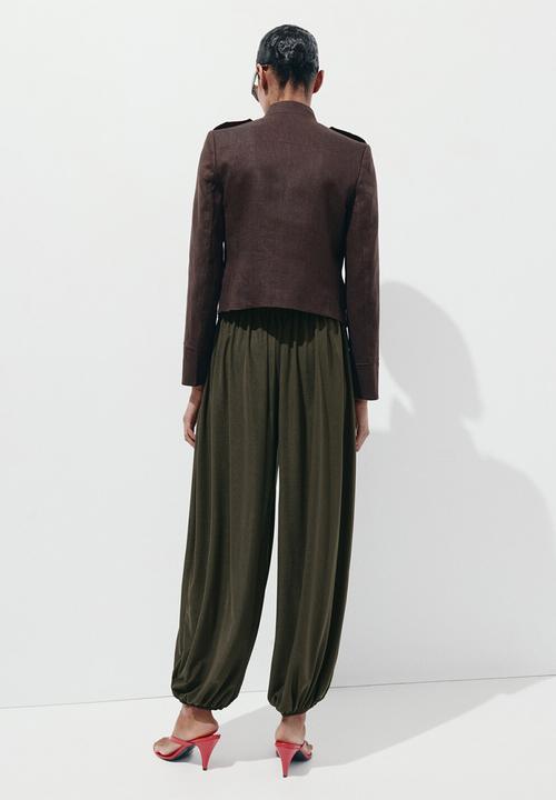 MANGO - Trousers corini - beige/khaki
