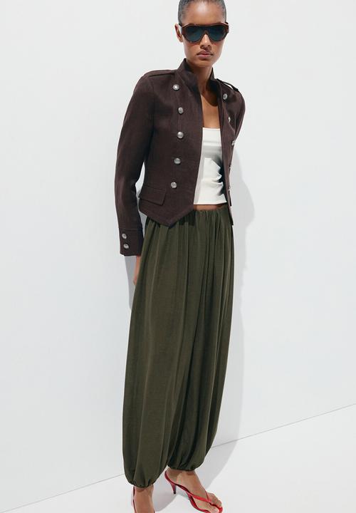 MANGO - Trousers corini - beige/khaki