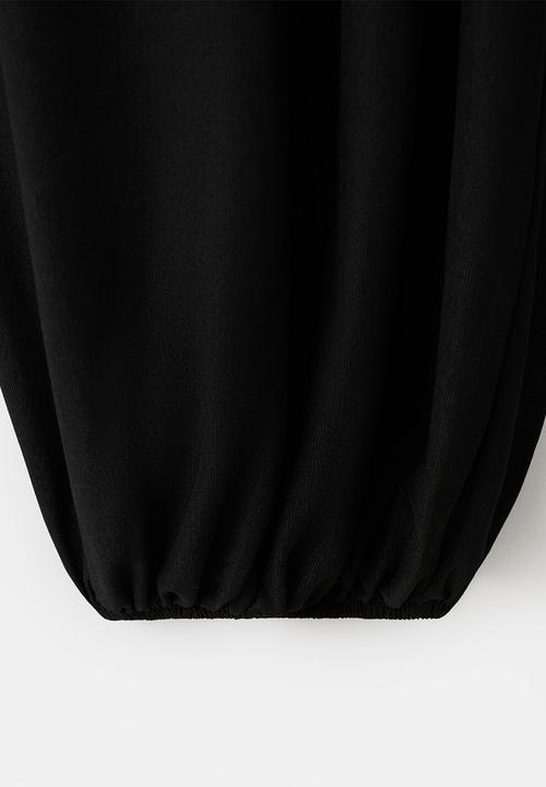 MANGO - Trousers corini - black