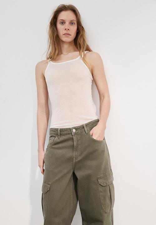 MANGO - Jeans dilly - khaki