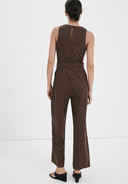 MANGO - Jumpsuit romeo - dark brown