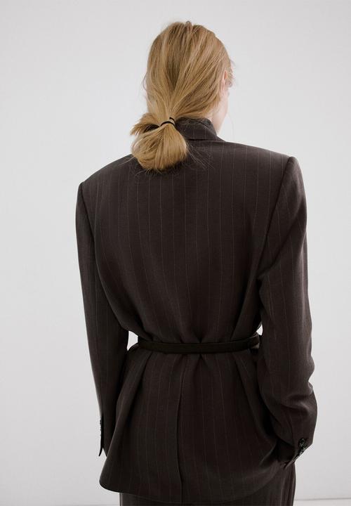 MANGO - Blazer vbbali - dark brown