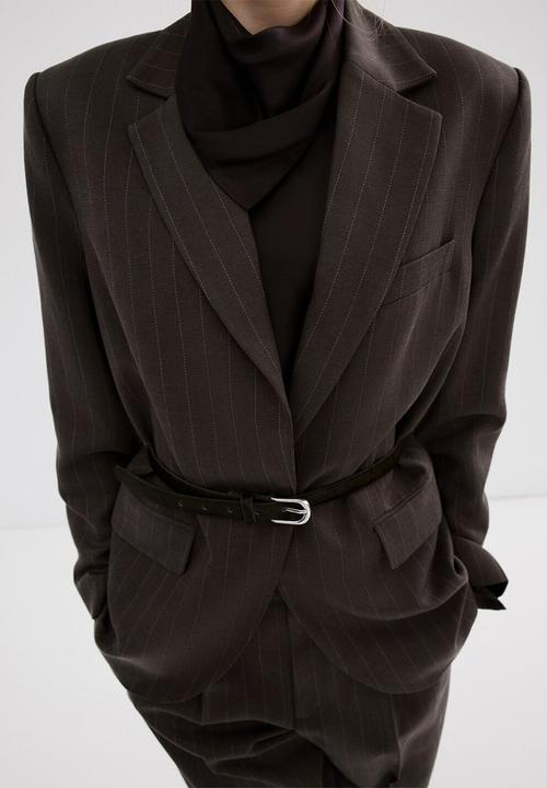 MANGO - Blazer vbbali - dark brown