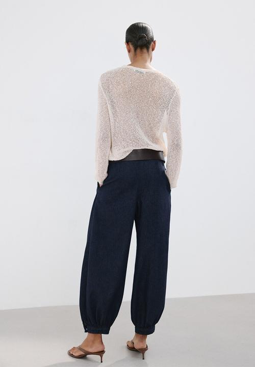 MANGO - Jeans souffle - open blue
