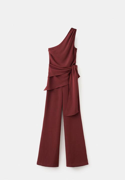 MANGO - Jumpsuit claire - dark red