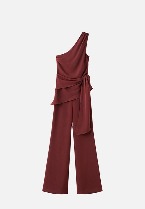 MANGO - Jumpsuit claire - dark red