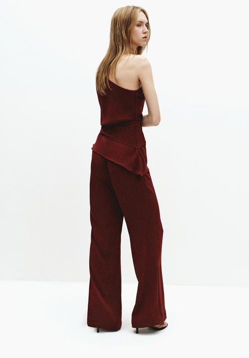MANGO - Jumpsuit claire - dark red
