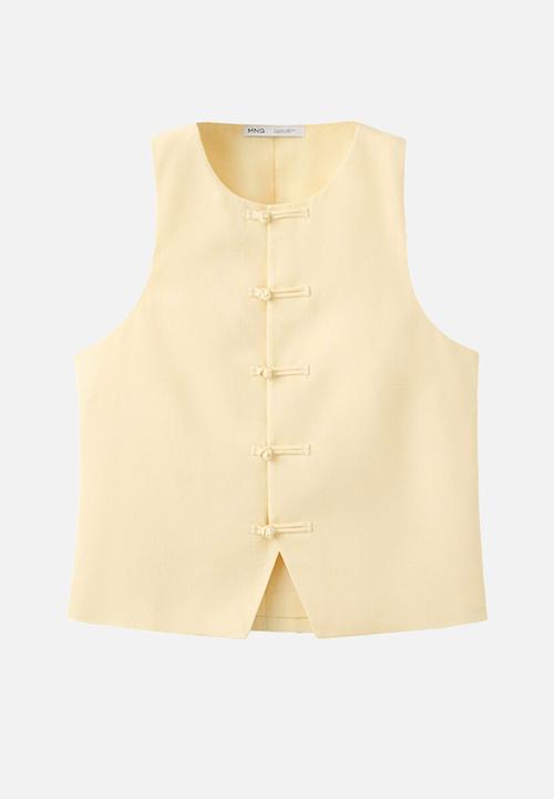 MANGO - Vest laguna - light/pastel yellow