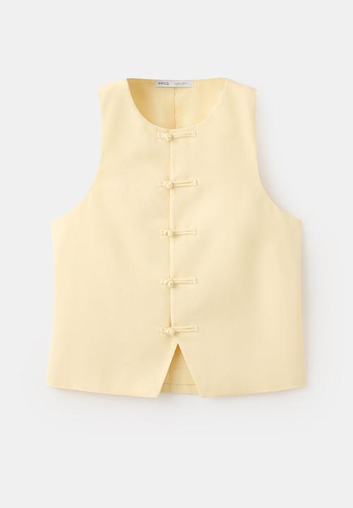 MANGO - Vest laguna - light/pastel yellow