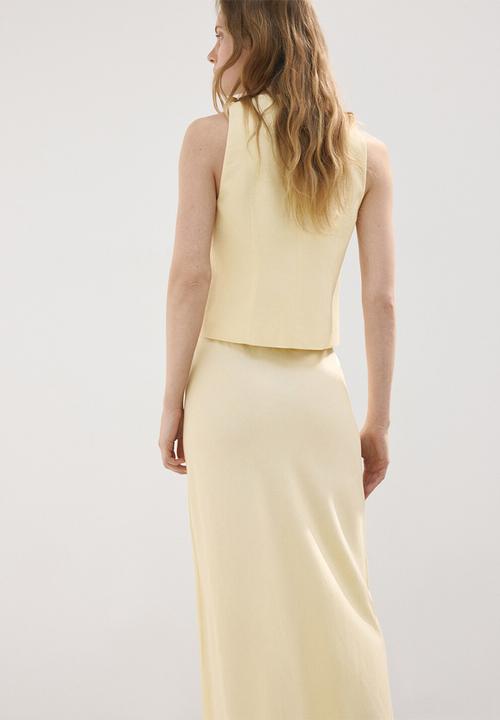 MANGO - Vest laguna - light/pastel yellow