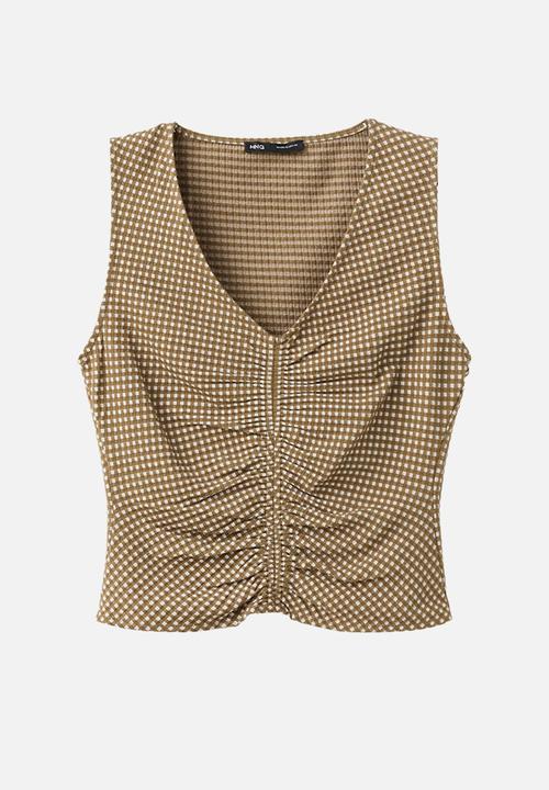 MANGO - Top vion - khaki