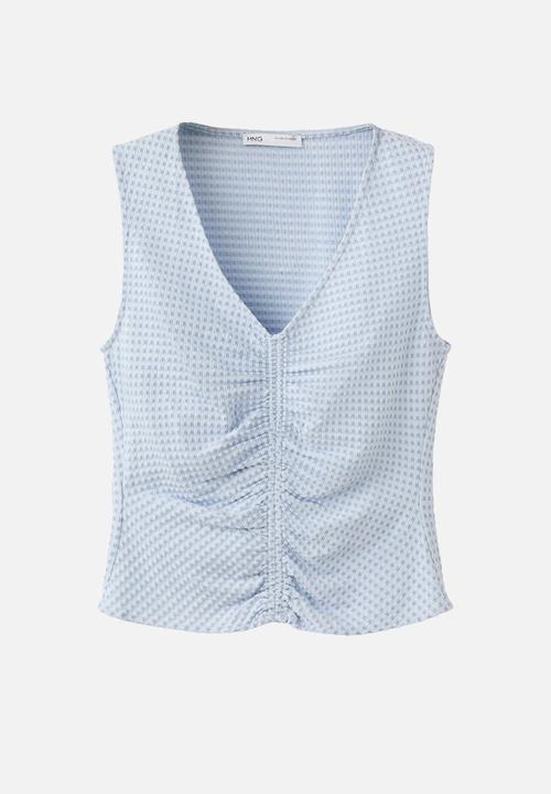 MANGO - Top vion - light/pastel blue