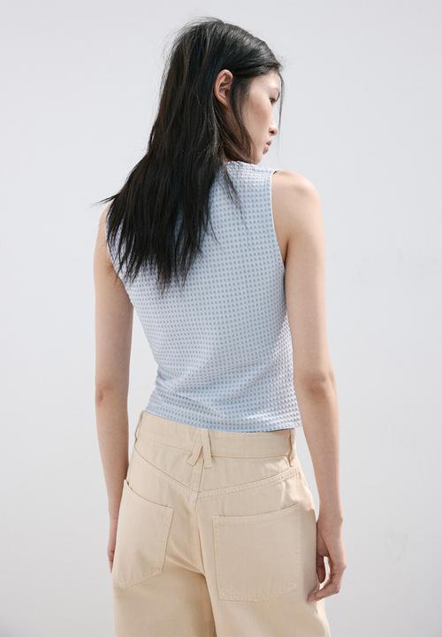 MANGO - Top vion - light/pastel blue