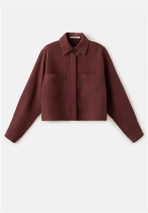 MANGO - Overshirt ricardo - medium orange
