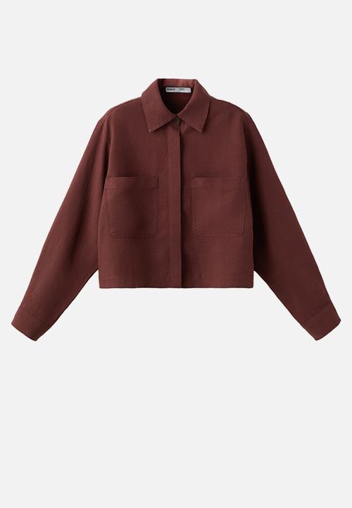 MANGO - Overshirt ricardo - medium orange