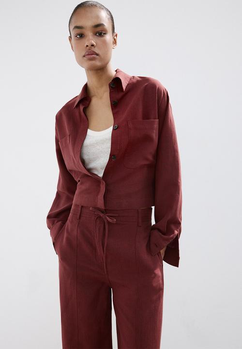 MANGO - Overshirt ricardo - medium orange