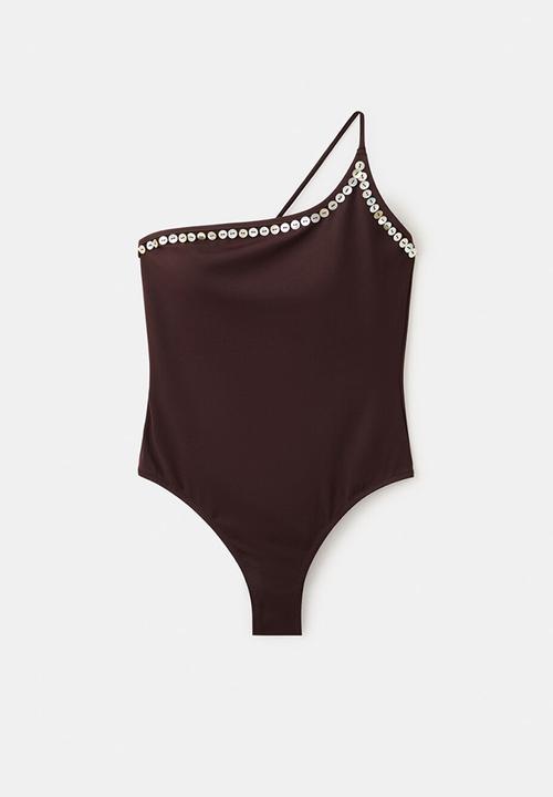 MANGO - Swimsuit abacos- dark brown