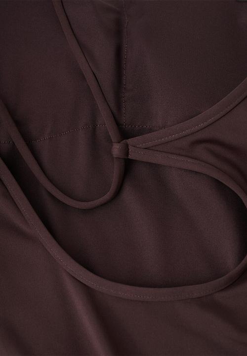 MANGO - Swimsuit abacos- dark brown