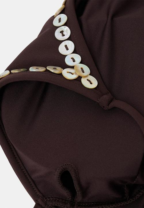 MANGO - Swimsuit abacos- dark brown