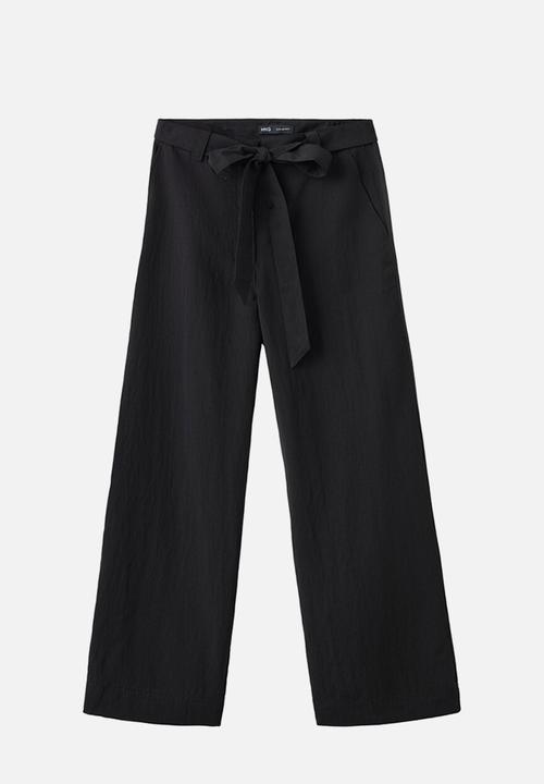 MANGO - Trousers espresso - black