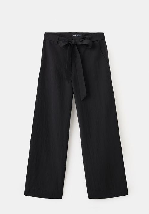 MANGO - Trousers espresso - black