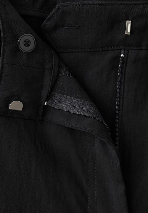 MANGO - Trousers espresso - black