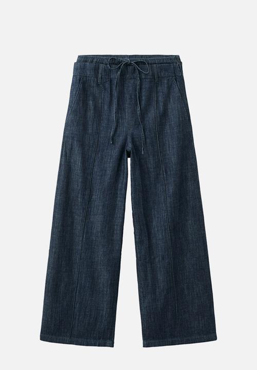 MANGO - Trousers calonge - open blue