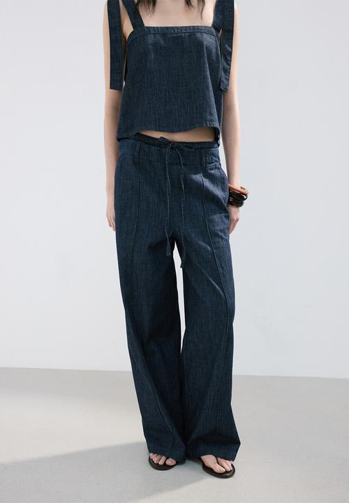 MANGO - Trousers calonge - open blue