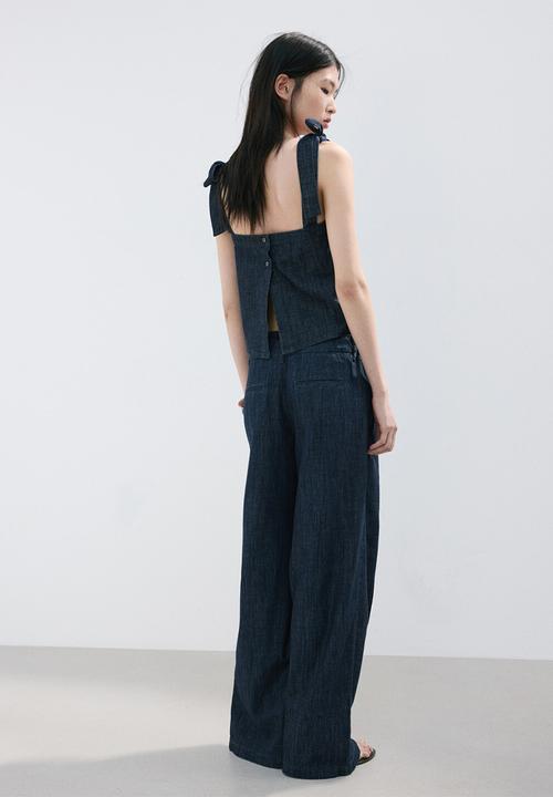 MANGO - Trousers calonge - open blue