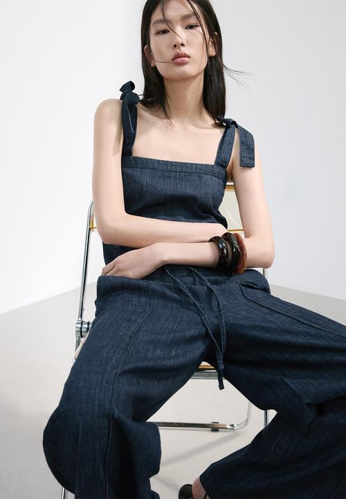 MANGO - Trousers calonge - open blue